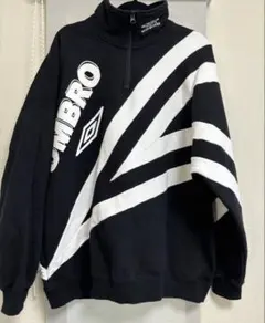 umbro アンブロ　別注　クラシック　デカロゴ　ハーフジップスウェット