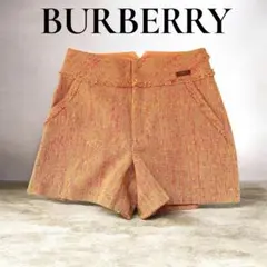 【美品】バーバリーブルーレーベル ツイード ショートパンツ オレンジ 36のサムネイル