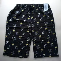 PEANUTS スヌーピー ルームパンツ ブラック 4L
