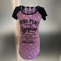 Roughing 半袖ワンピース 紫色