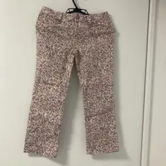 ａｖｖレディース小花柄綿パンツ【38サイズ】総柄　七分丈Mサイズ相当パープル紫