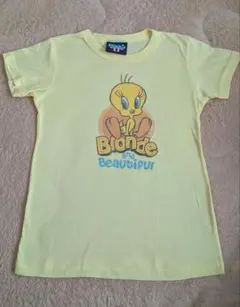 アメリカ製JUNK FOOD トゥイーティー 半袖Tシャツ イエローS