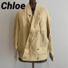 Vintage Chloe リネン麻 ダブル テーラード ジャケット クロエ42のサムネイル
