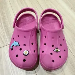 crocs キッズ用ピンクサンダル　J2 (20cm)