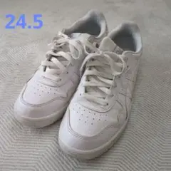 ASICS ホワイト スニーカー　アシックス　24.5