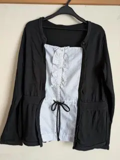 ブラック 長袖 トップス