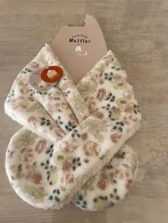 花柄フリースマフラー