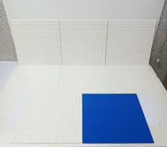 5.LEGO レゴ　クラシック　基礎板　ホワイト　ブルー　計8枚セット