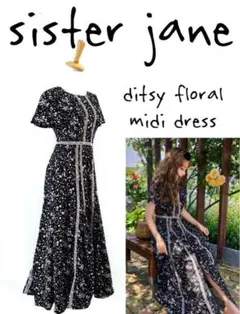 ★シスタージェーン★フローラル ミディ ドレス 小花 総柄 ワンピース