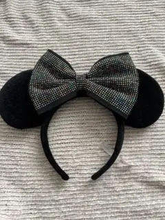 ミニーマウス風ビジュー付きカチューシャ