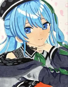 ホロライブ　星街すいせい　★手描きイラスト　ファンアート　アナログ