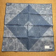 藍染 ハンカチ 綿100% 花柄 和柄