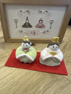 陶器製ひな祭り雛人形 2体セット