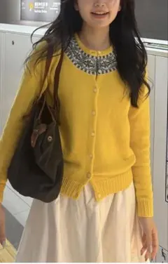 ラルフローレン　イエローカーディガン