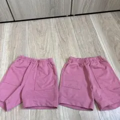 ピンクハーフパンツ 2枚セット