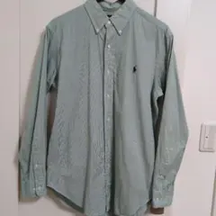 Ralph Lauren グリーン ストライプ シャツ
