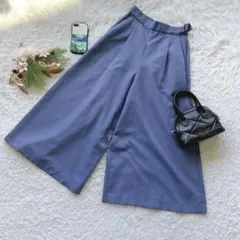 ✨即日発送✨ ワイドパンツ ウエストゴム タック入り S 通勤 ナチュラルコーデ