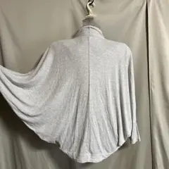 グレー 長袖 ドルマンカーディガン