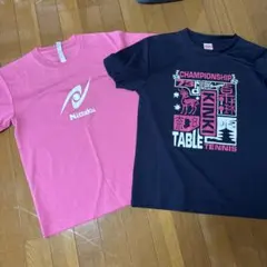 Nittaku 卓球トーナメント Tシャツ ユニセックスSサイズ　2枚組