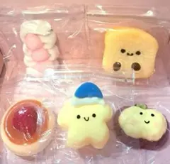 新品 スクイーズ 5点セット パンケーキ トースト 生クリーム