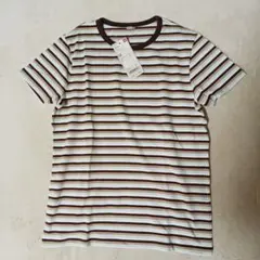 新品UNIQLO完売品ユニクロ ボーダークルーネックTシャツ半袖Mサイズ