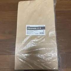 ハ*護様 茶無地角底袋20号[100枚]幅21㎝×高さ40.2㎝×マチ13.3㎝のサムネイル