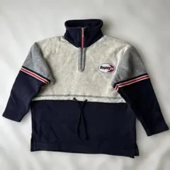 Replay 4 ハーフジップ トレーナー ネイビー/グレー