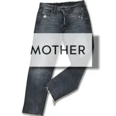 MOTHER ダメージ加工 ブラック デニムパンツ S〜Mのサムネイル