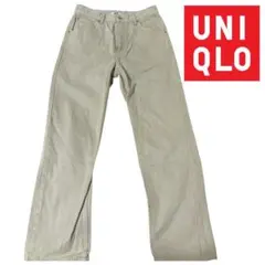 UNIQLO レギュラーフィットストレートハイライトジーンズ 50ライトグリーン