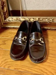 GUCCI ホースビットローファー 6D 茶 グッチ - メルカリ