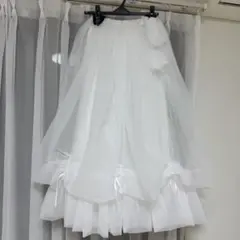 TreatÜrself Rose motif ribbon tulleskirt