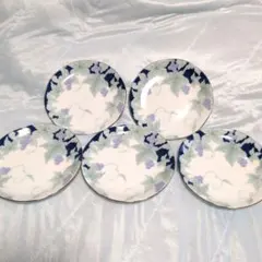 ぶどう模様の食器セット ✩小皿5枚のサムネイル