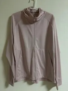 UVカット ジップアップパーカー ピンク