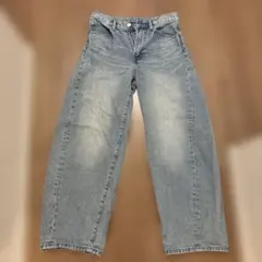 ワイドシルエット デニムパンツ ライトブルー