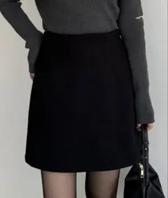 callautia ウールライク起毛ミニスカート