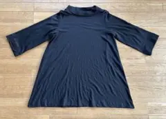 Leilian チュニック丈ワンピース 七分袖丈 ブラックのサムネイル