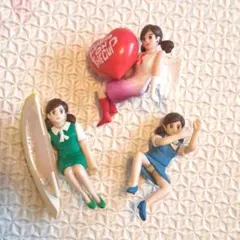 コップのフチ子 フィギュア 3体セット　ハート天使　レモン　よじのぼり