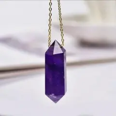 ✨新品 ✨天然石✨六角アメジスト ネックレス 紫水晶 お守り 癒し 浄化