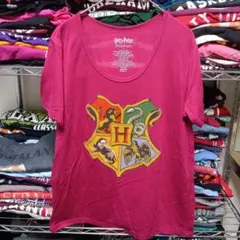 00s中国製ヴィンテージLハリー・ポッターロゴtシャツUSA直輸入レディース古着のサムネイル