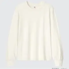 UNIQLO ソフトニットパフスリーブクルーネックT