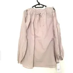 Rielle riche 肩出しシアーブラウス 綿100% ピンク 2WAY