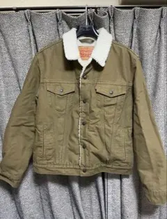 Levi's ボア襟付きデニムジャケット M カーキ