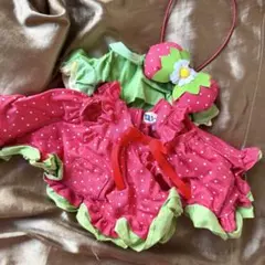 ユニベアシティ ぬいぐるみ専用コスチューム ワンピース イチゴ