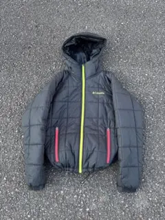 【美品】 Columbia hooded puffer jacket Neon