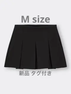【新品未使用】GU ブラック ローウエストプリーツミニスカート M