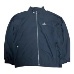 adidas 黒 ジャケットネイビー/ブルゾン/AWV002/アディダス/裏起毛