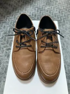 ブラウン レースアップ フォーマルシューズ卒園　卒業　入学　22cm