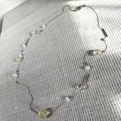 ☆キラキラ美品新品☆スワロフスキーオパール・ロングネックレス☆*:.