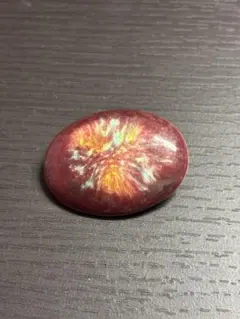 激安！レトロ！ヴィンテージ！赤色と金色のグラデーションブローチ