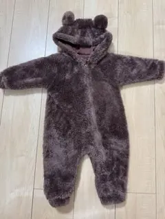 クマさん♥ モコモコ ロンパース カバーオール